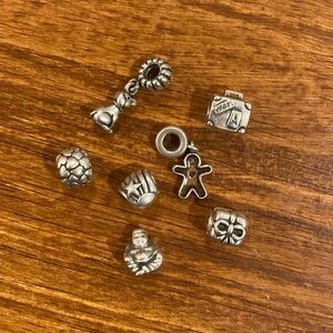 Lot of 6 Authentic Pandora Charms (Suitcase Not Available)